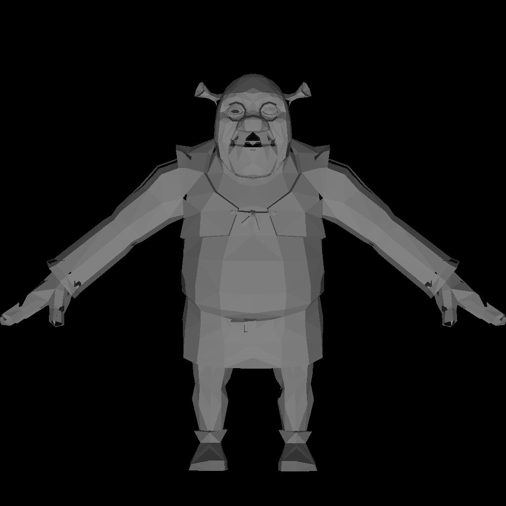 Shrek with flat shading